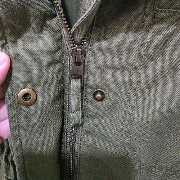 Madewell Size S Army Green Cotton Canvas Field Utility Jacket Cargo Coat - Picture 4 of 12